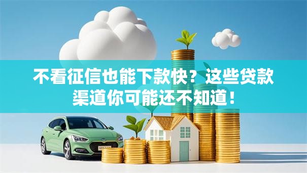 不看征信也能下款快?这些贷款渠道你可能还不知道! 不看征信也能下款快?这些贷款渠道你可能还不知道!