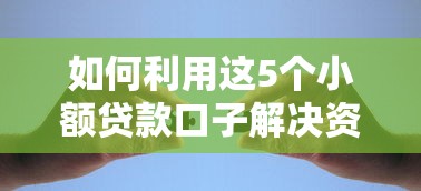 如何利用这5个小额贷款口子解决资金难题？真实测评别错过