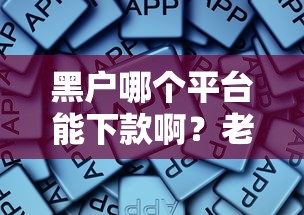 黑户哪个平台能下款啊？老哥别慌，真实经验帮你避坑！