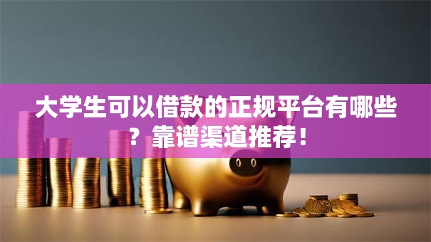大学生可以借款的正规平台有哪些？靠谱渠道推荐！
