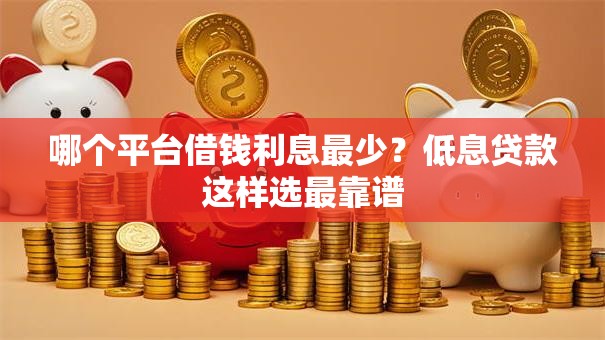 哪个平台借钱利息最少?低息贷款这样选最靠谱 哪个平台借钱利息最少?低息贷款这样选最靠谱