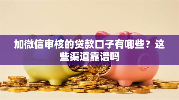 加微信审核的贷款口子有哪些？这些渠道靠谱吗