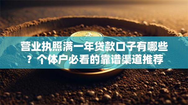 营业执照满一年贷款口子有哪些？个体户必看的靠谱渠道推荐