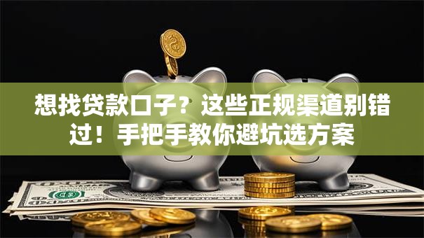 想找贷款口子?这些正规渠道别错过!手把手教你避坑选方案 想找贷款口子?这些正规渠道别错过!手把手教你避坑选方案