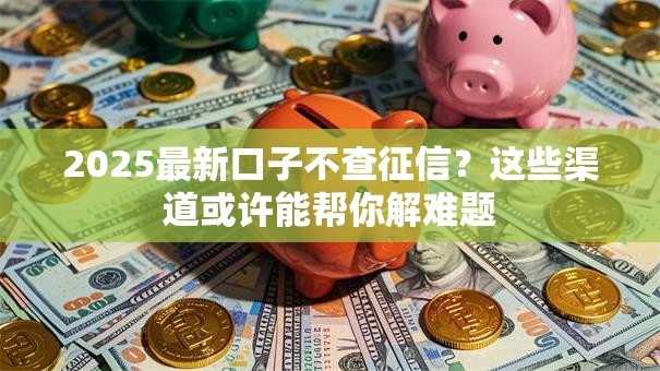 2025最新口子不查征信?这些渠道或许能帮你解难题 2025最新口子不查征信?这些渠道或许能帮你解难题