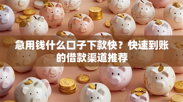 急用钱什么口子下款快?快速到账的借款渠道推荐 急用钱什么口子下款快?快速到账的借款渠道推荐