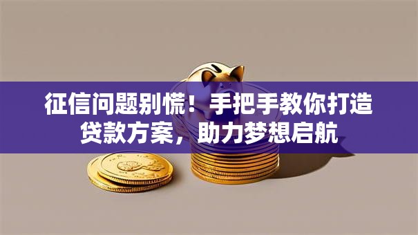 征信问题别慌!手把手教你打造贷款方案,助力梦想启航 征信问题别慌!手把手教你打造贷款方案,助力梦想启航