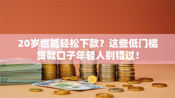20岁也能轻松下款？这些低门槛贷款口子年轻人别错过！