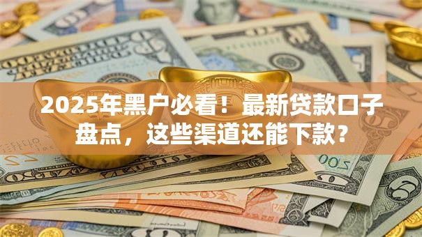 2025年黑户必看！最新贷款口子盘点，这些渠道还能下款？