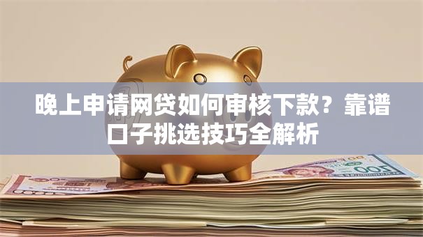 晚上申请网贷如何审核下款？靠谱口子挑选技巧全解析
