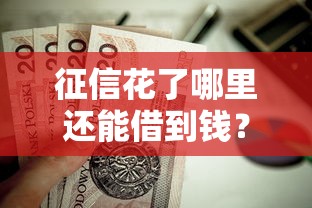 征信花了哪里还能借到钱?这些渠道或许能帮到你 征信花了哪里还能借到钱?这些渠道或许能帮到你