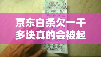 京东白条欠一千多块真的会被起诉吗?听听律师怎么说 京东白条欠一千多块真的会被起诉吗?听听律师怎么说
