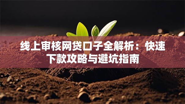 线上审核网贷口子全解析:快速下款攻略与避坑指南 线上审核网贷口子全解析:快速下款攻略与避坑指南