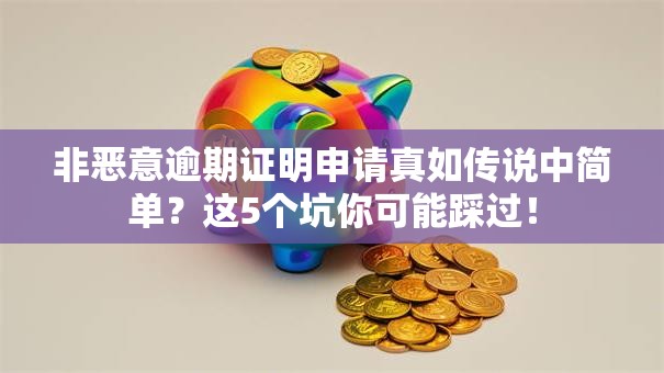 非恶意逾期证明申请真如传说中简单？这5个坑你可能踩过！