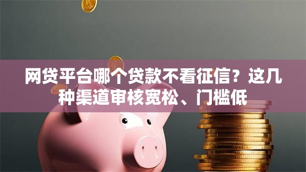 网贷平台哪个贷款不看征信？这几种渠道审核宽松、门槛低