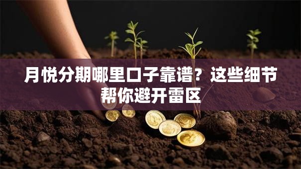 月悦分期哪里口子靠谱?这些细节帮你避开雷区 月悦分期哪里口子靠谱?这些细节帮你避开雷区