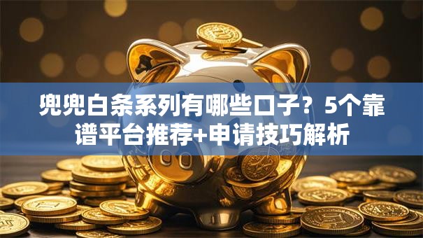 兜兜白条系列有哪些口子？5个靠谱平台推荐+申请技巧解析