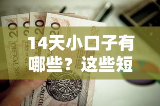 14天小口子有哪些？这些短期贷款产品值得关注
