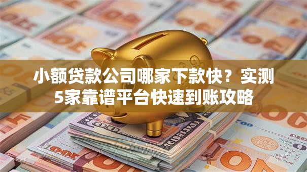 小额贷款公司哪家下款快？实测5家靠谱平台快速到账攻略