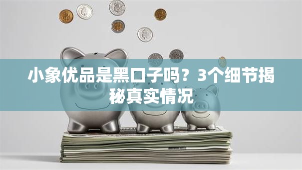 小象优品是黑口子吗?3个细节揭秘真实情况 小象优品是黑口子吗?3个细节揭秘真实情况