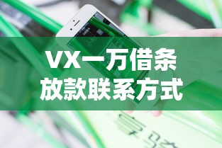 VX一万借条放款联系方式怎么找？资深用户分享借款流程及注意事项