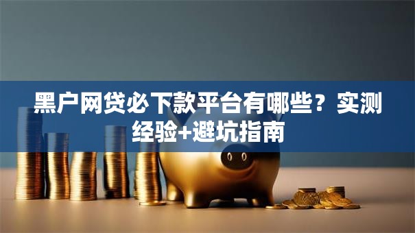 黑户网贷必下款平台有哪些？实测经验+避坑指南
