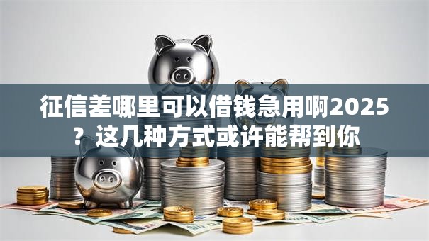 征信差哪里可以借钱急用啊2025？这几种方式或许能帮到你