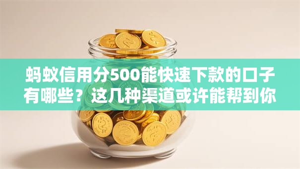 蚂蚁信用分500能快速下款的口子有哪些？这几种渠道或许能帮到你