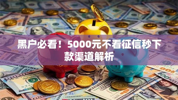 黑户必看！5000元不看征信秒下款渠道解析