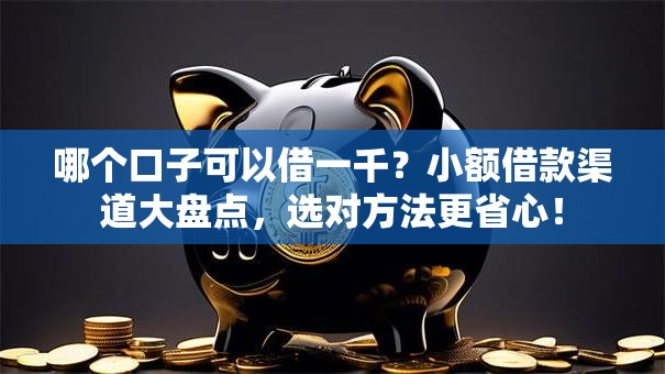 哪个口子可以借一千？小额借款渠道大盘点，选对方法更省心！