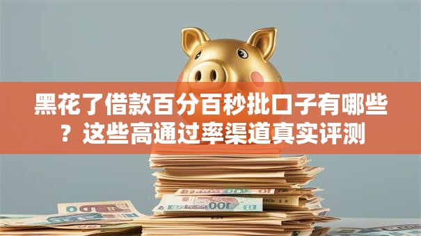 黑花了借款百分百秒批口子有哪些？这些高通过率渠道真实评测