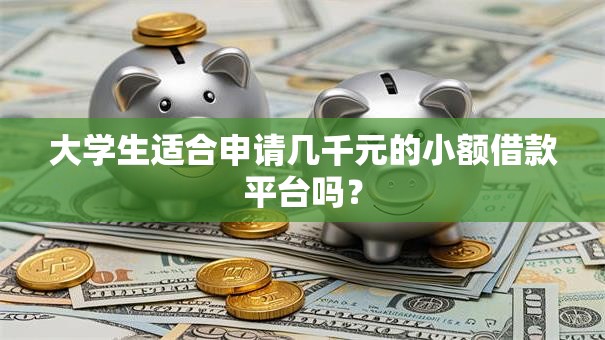 大学生适合申请几千元的小额借款平台吗？
