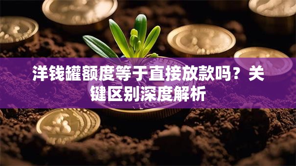 洋钱罐额度等于直接放款吗?关键区别深度解析 洋钱罐额度等于直接放款吗?关键区别深度解析