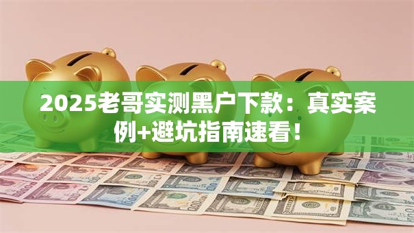 2025老哥实测黑户下款：真实案例+避坑指南速看！