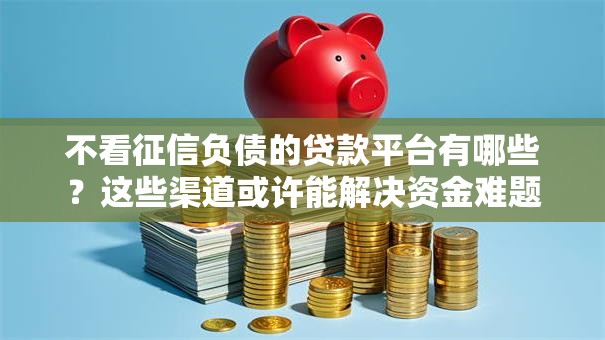 不看征信负债的贷款平台有哪些？这些渠道或许能解决资金难题