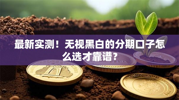 最新实测！无视黑白的分期口子怎么选才靠谱？