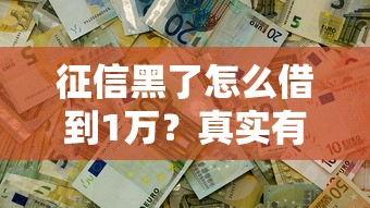 征信黑了怎么借到1万？真实有效的借款方案解析