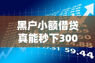 黑户小额借贷真能秒下3000吗？这些渠道和风险需提前了解