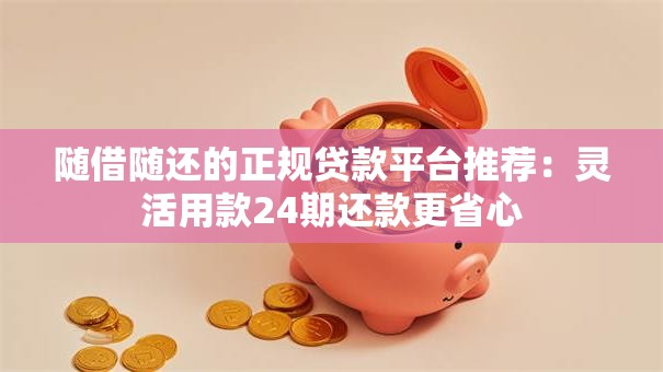 随借随还的正规贷款平台推荐：灵活用款24期还款更省心