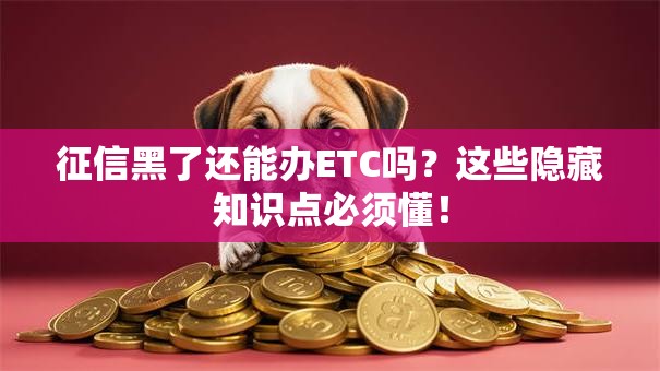 征信黑了还能办ETC吗?这些隐藏知识点必须懂! 征信黑了还能办ETC吗?这些隐藏知识点必须懂!