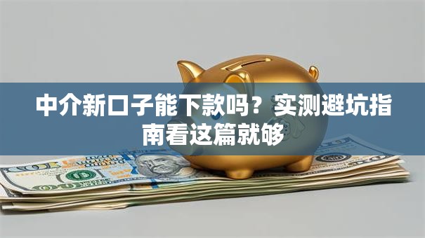 中介新口子能下款吗?实测避坑指南看这篇就够 中介新口子能下款吗?实测避坑指南看这篇就够