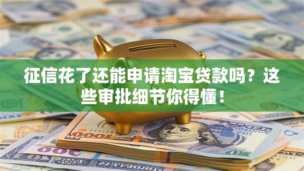 征信花了还能申请淘宝贷款吗?这些审批细节你得懂! 征信花了还能申请淘宝贷款吗?这些审批细节你得懂!