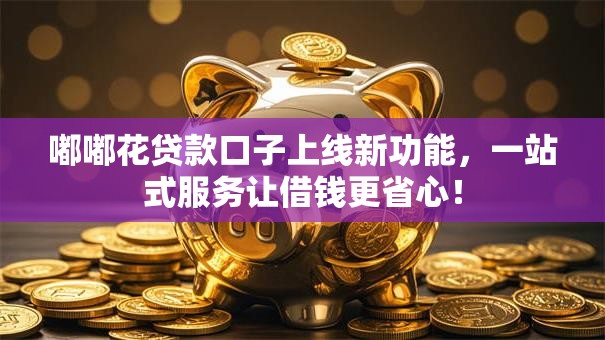 嘟嘟花贷款口子上线新功能，一站式服务让借钱更省心！