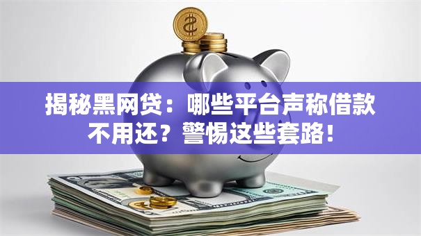 揭秘黑网贷:哪些平台声称借款不用还?警惕这些套路! 揭秘黑网贷:哪些平台声称借款不用还?警惕这些套路!