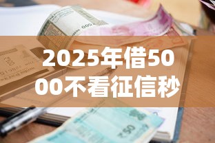 2025年借5000不看征信秒下款全攻略 小额贷款这样选
