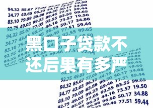 黑口子贷款不还后果有多严重?必须知道的借贷风险与应对方法 黑口子贷款不还后果有多严重?必须知道的借贷风险与应对方法