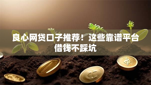 良心网贷口子推荐!这些靠谱平台借钱不踩坑 良心网贷口子推荐!这些靠谱平台借钱不踩坑