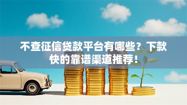 不查征信贷款平台有哪些？下款快的靠谱渠道推荐！
