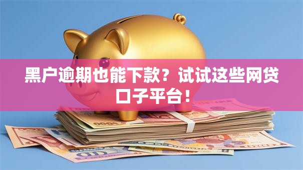 黑户逾期也能下款？试试这些网贷口子平台！
