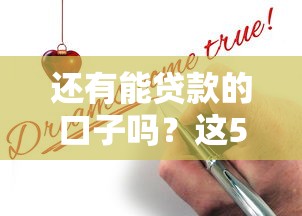 还有能贷款的口子吗?这5个正规渠道真实测评 还有能贷款的口子吗?这5个正规渠道真实测评